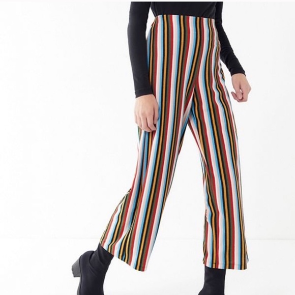 striped gaucho pants